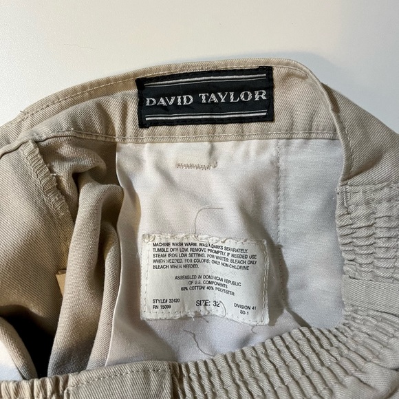 Vintage David Taylor Beige Pleated Shorts - Picture 3 of 4